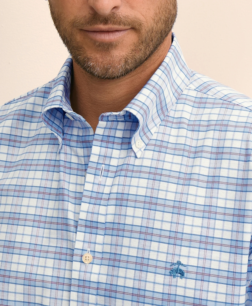 Stretch Cotton Non-Iron Oxford Polo Button Down Sport Shirt, image 3