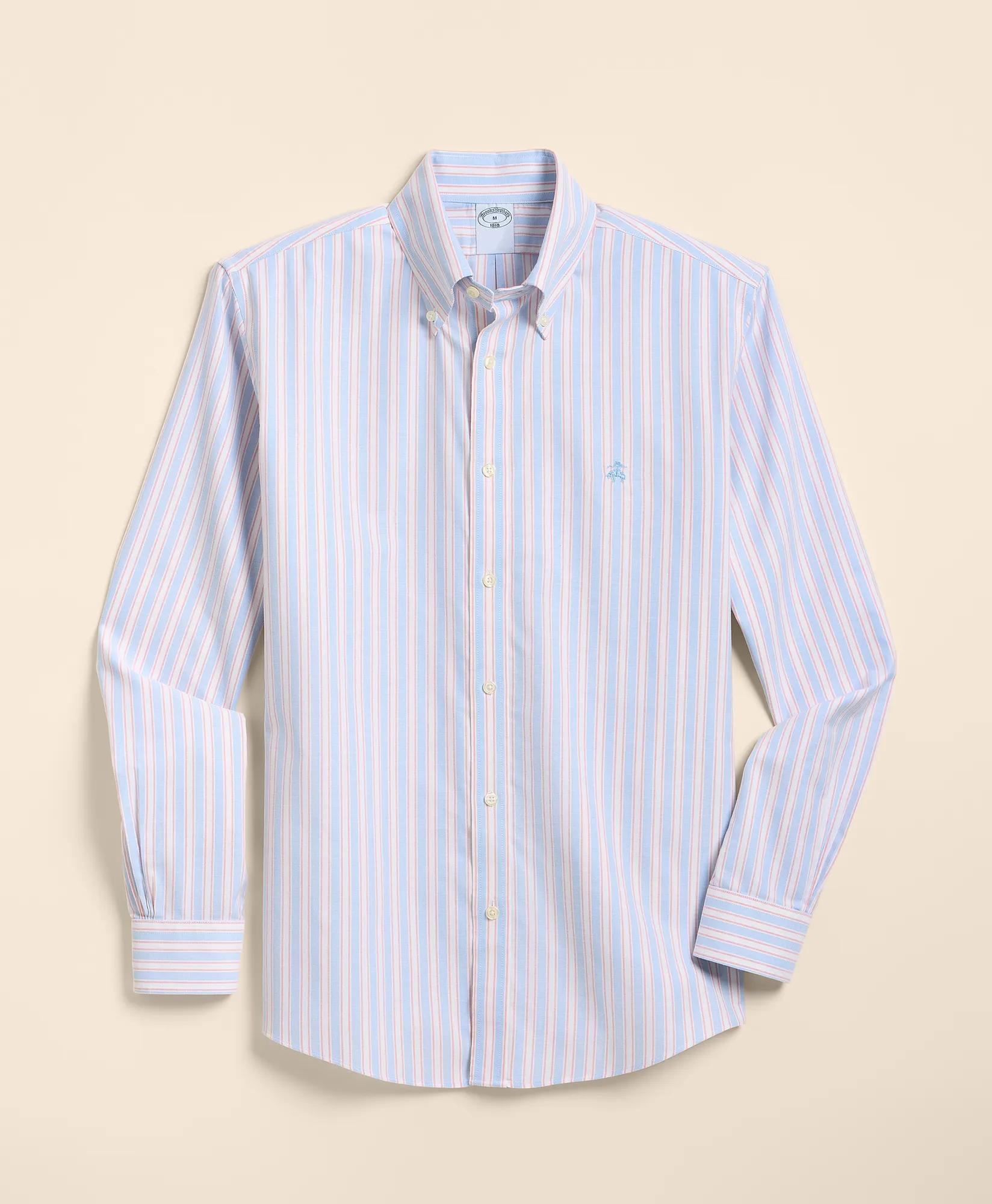 Stretch Cotton Non-Iron Oxford Polo Button Down Sport Shirt, image 1