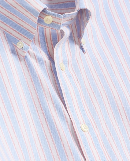 Stretch Cotton Non-Iron Oxford Polo Button Down Sport Shirt, image 2