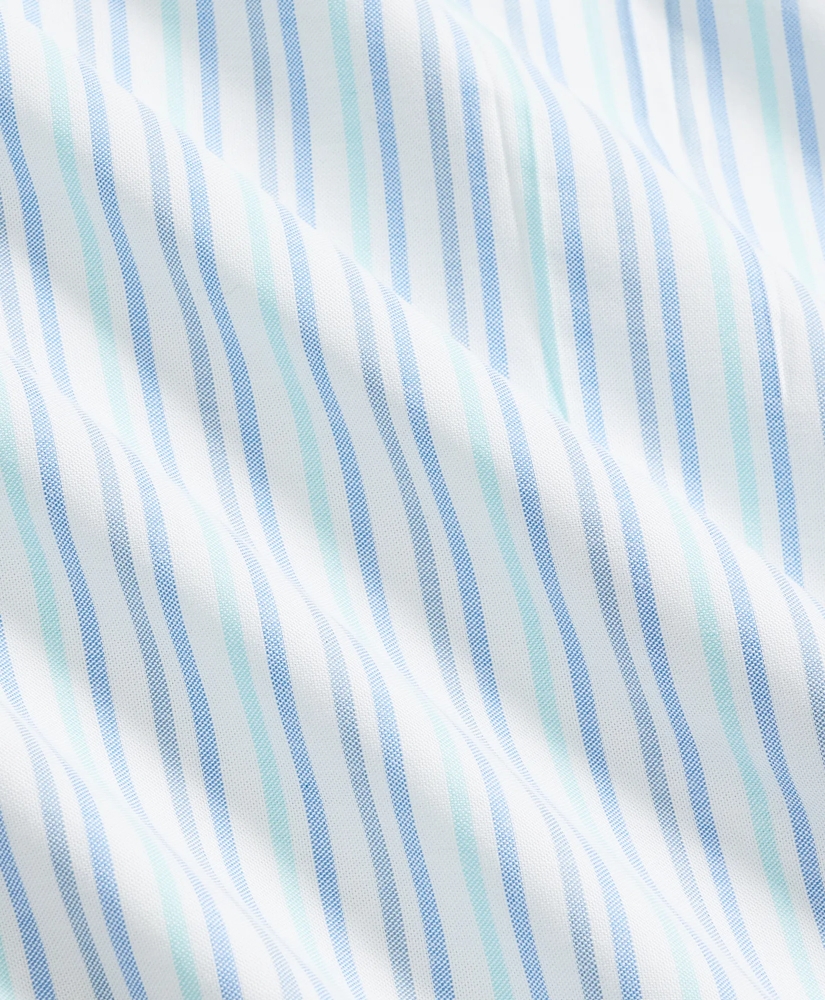 Stretch Non-Iron Cotton-Oxford Polo Button-Down, Short-Sleeve Check Sport Shirt, image 3