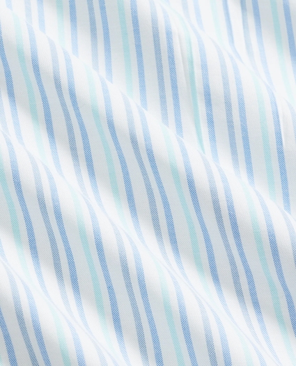 Stretch Non-Iron Cotton-Oxford Polo Button-Down, Short-Sleeve Check Sport Shirt, image 3