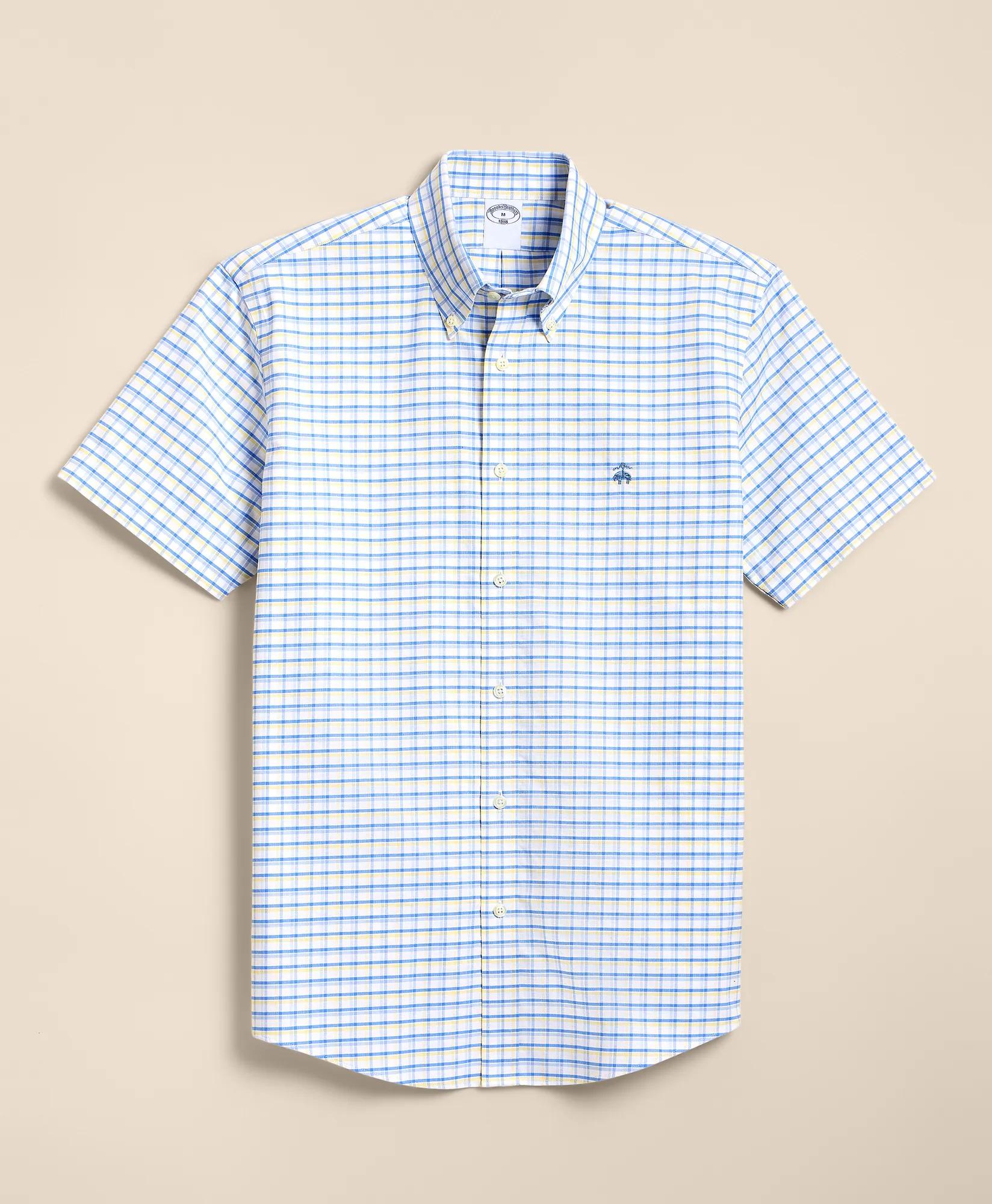 Non-Iron Oxford Polo Button-Down, Short-Sleeve Sport Shirt, image 1