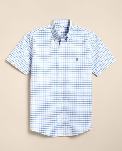 Non-Iron Oxford Polo Button-Down, Short-Sleeve Sport Shirt, image 1