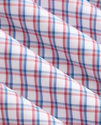 Performance Series Stretch Polo Button-Down Collar, Check Sport Shirt, image 3