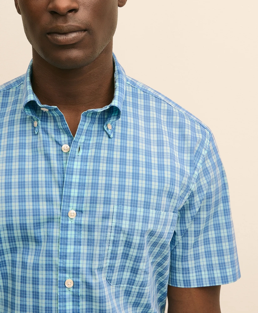 Performance Series Stretch Polo Button-Down Collar, Tartan Sport Shirt, image 2