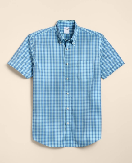 Performance Series Stretch Polo Button-Down Collar, Tartan Sport Shirt, image 3