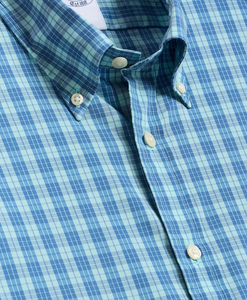 Performance Series Stretch Polo Button-Down Collar, Tartan Sport Shirt, image 5