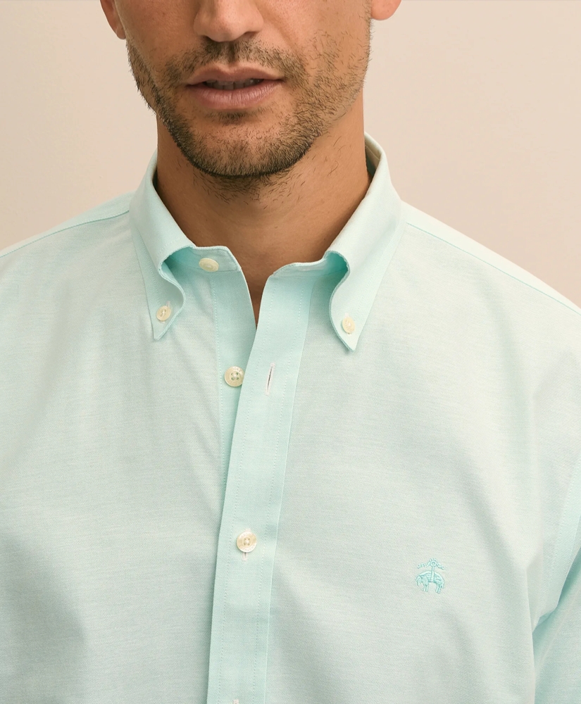 Stretch Non-Iron Cotton-Oxford Polo Button-Down Short-Sleeve Sport Shirt, image 2