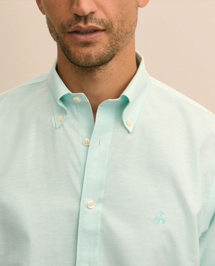 Stretch Non-Iron Cotton-Oxford Polo Button-Down Short-Sleeve Sport Shirt, image 2