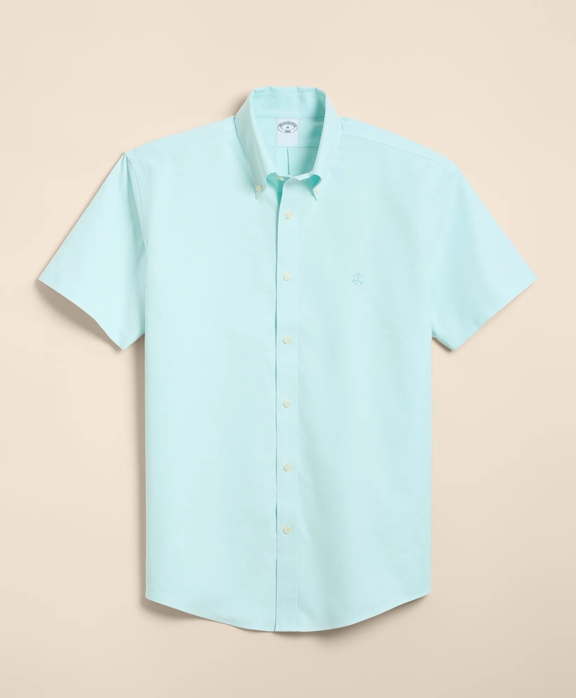 Stretch Non-Iron Cotton-Oxford Polo Button-Down Short-Sleeve Sport Shirt, image 3