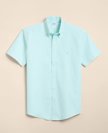 Stretch Non-Iron Cotton-Oxford Polo Button-Down Short-Sleeve Sport Shirt, image 3