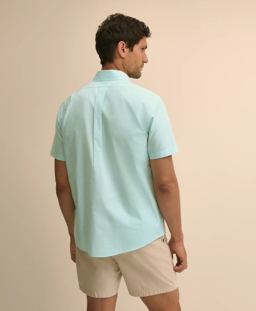 Stretch Non-Iron Cotton-Oxford Polo Button-Down Short-Sleeve Sport Shirt, image 4