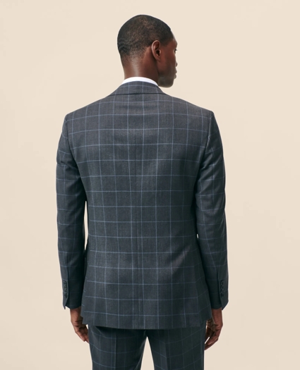 Classic-Fit Stretch Wool Blend Windowpane Suit Jacket, image 3