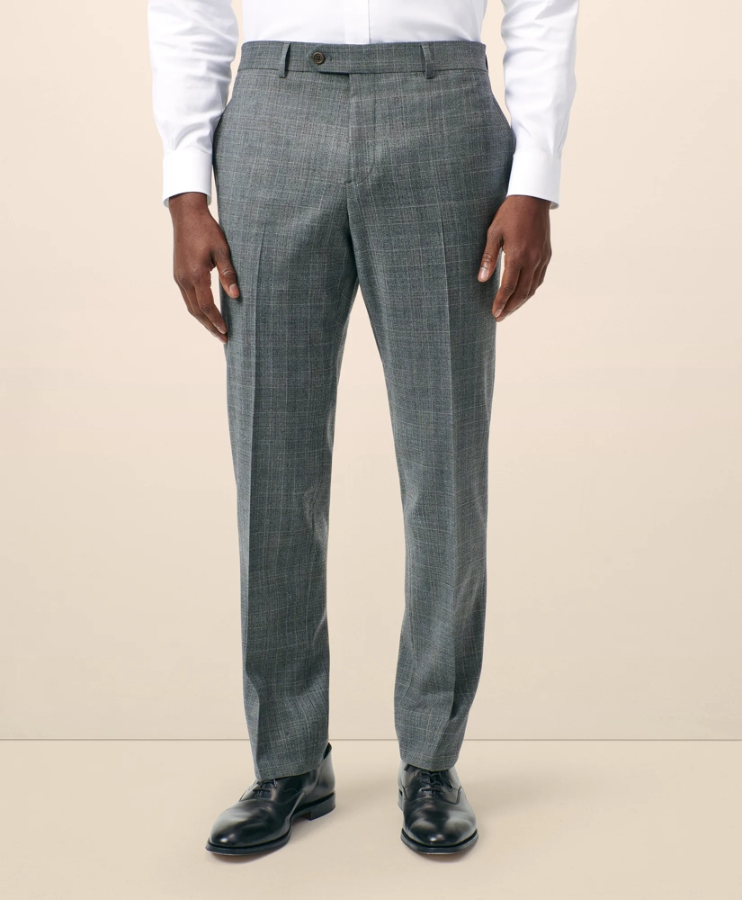 Classic-Fit Stretch Wool Blend Check Suit Pants, image 2