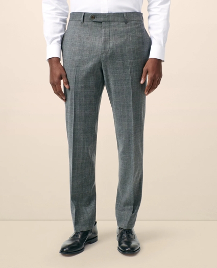 Classic-Fit Stretch Wool Blend Check Suit Pants, image 2