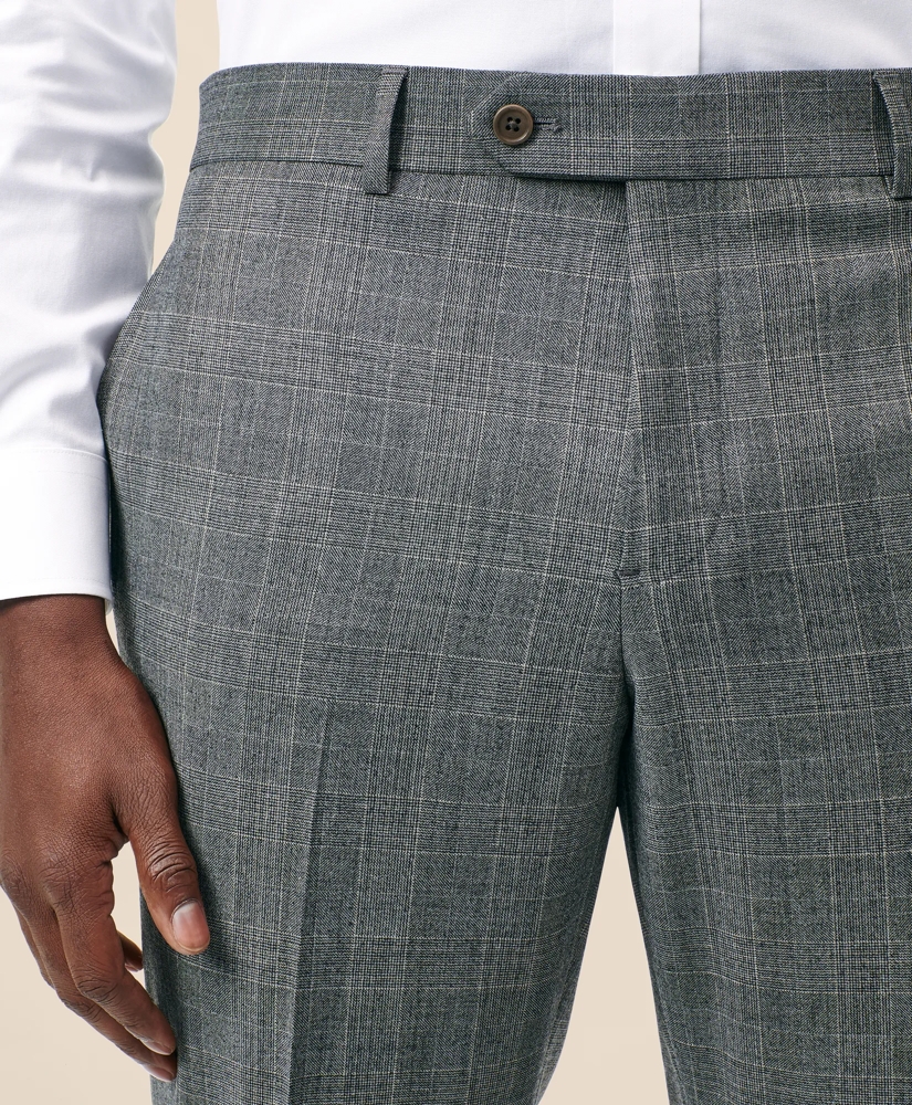 Classic-Fit Stretch Wool Blend Check Suit Pants, image 4