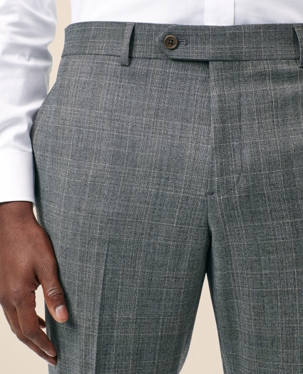 Classic-Fit Stretch Wool Blend Check Suit Pants, image 4