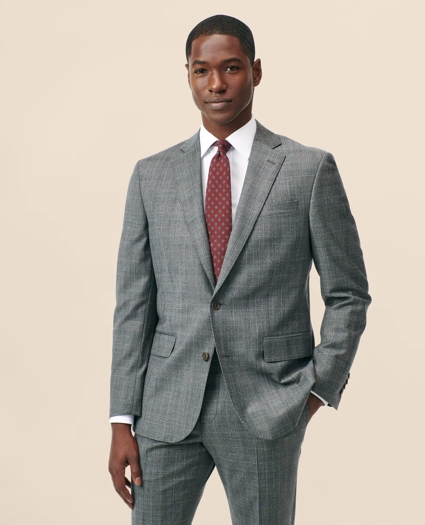 Classic-Fit Stretch Wool Blend Check Suit Jacket, image 1