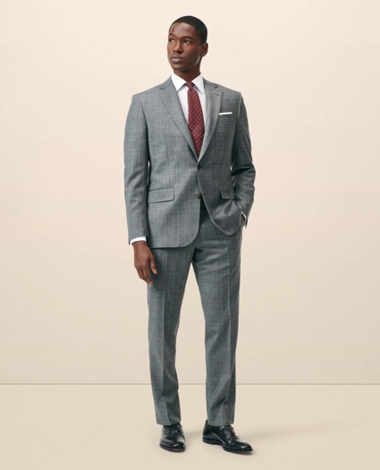 Classic-Fit Stretch Wool Blend Check Suit Jacket, image 2