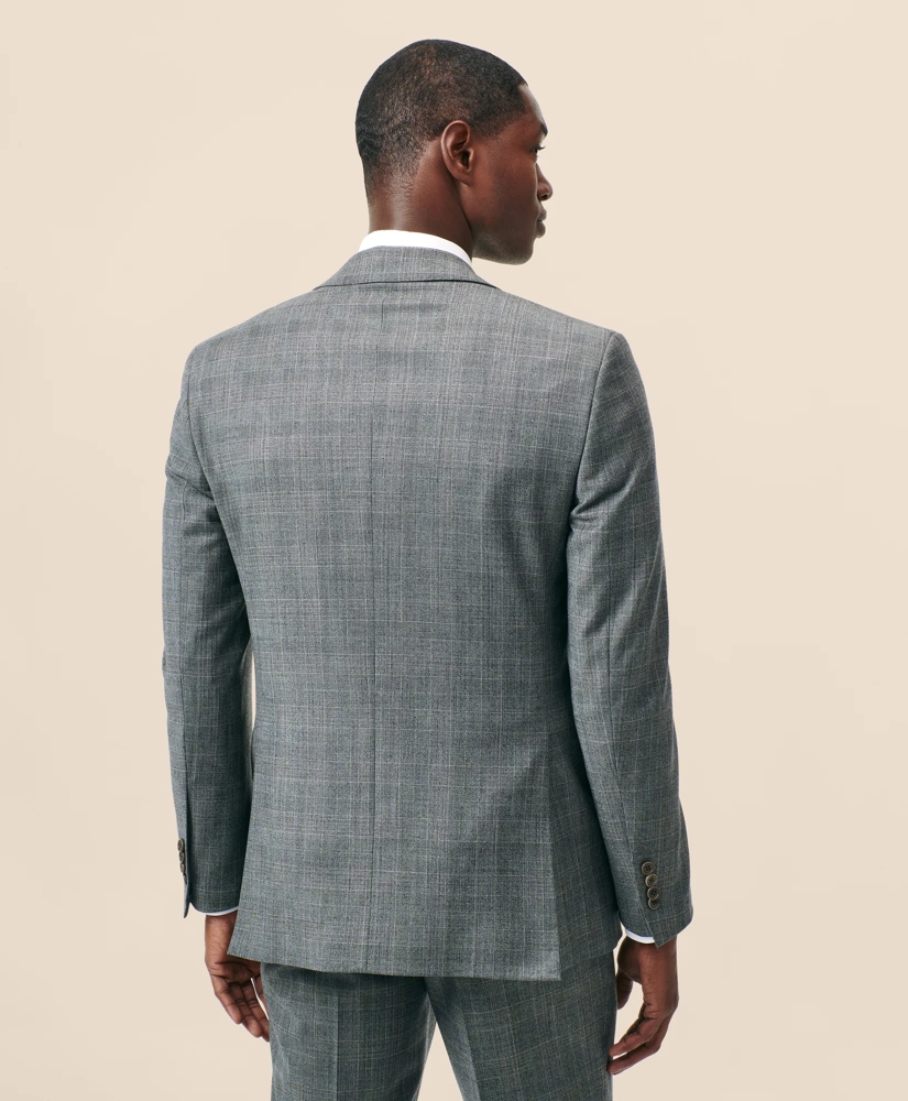 Classic-Fit Stretch Wool Blend Check Suit Jacket, image 3