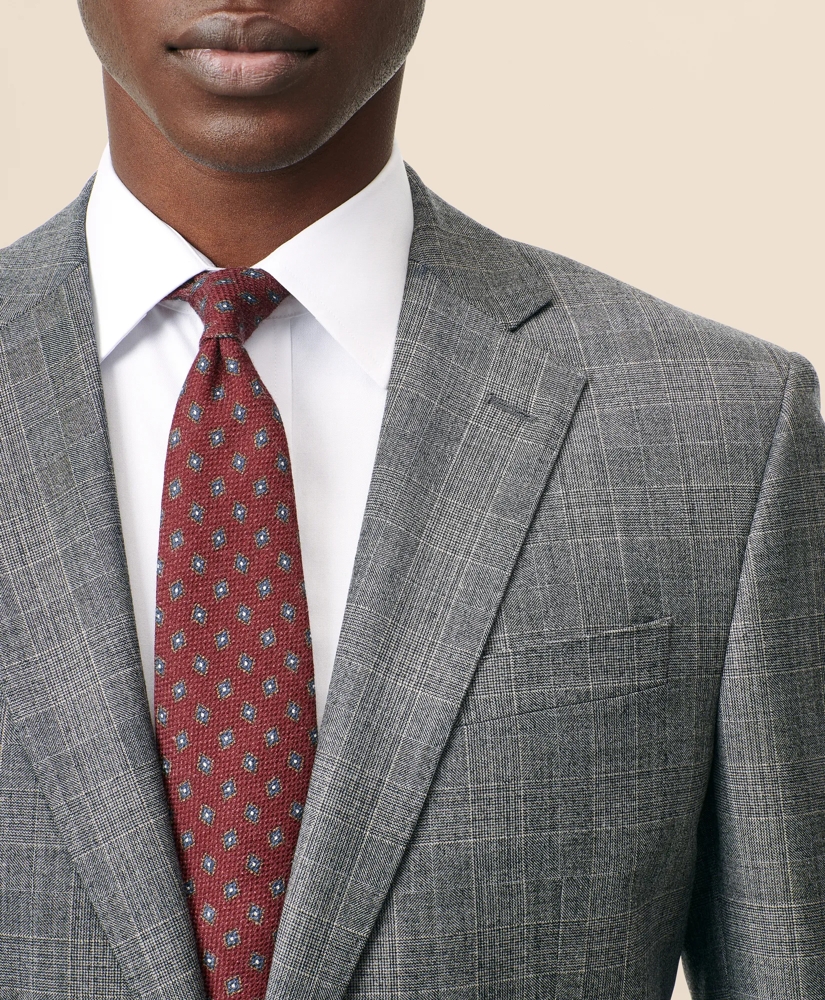 Classic-Fit Stretch Wool Blend Check Suit Jacket, image 5
