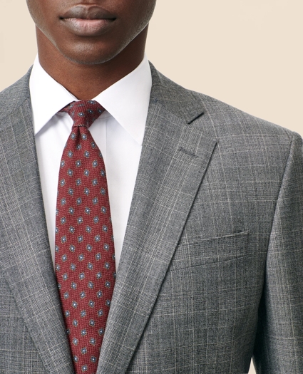 Classic-Fit Stretch Wool Blend Check Suit Jacket, image 5