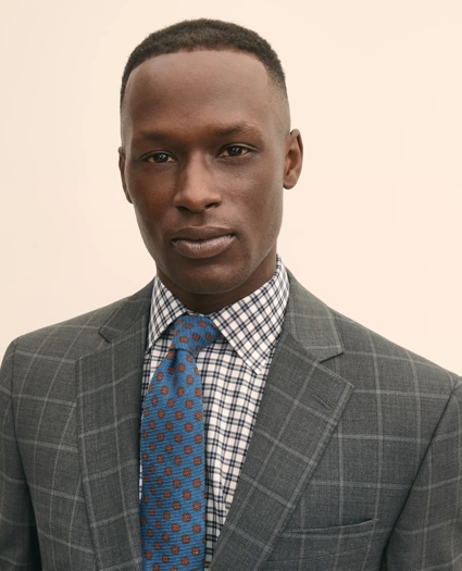 Classic-Fit Stretch Wool Blend Bold-Windowpane Suit Jacket, image 3