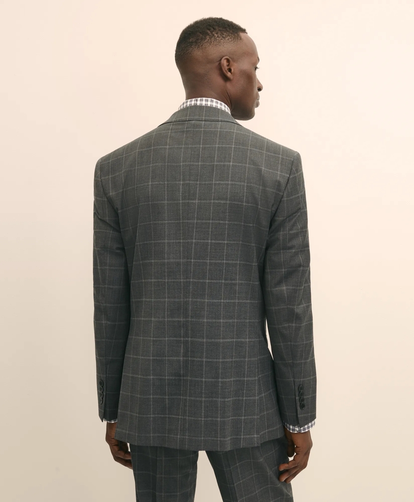 Classic-Fit Stretch Wool Blend Bold-Windowpane Suit Jacket, image 5