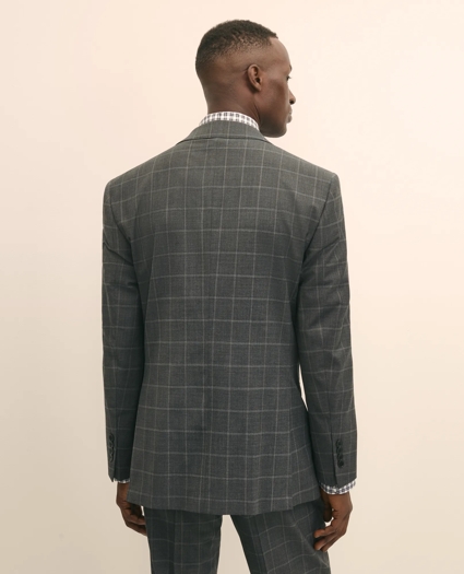Classic-Fit Stretch Wool Blend Bold-Windowpane Suit Jacket, image 5