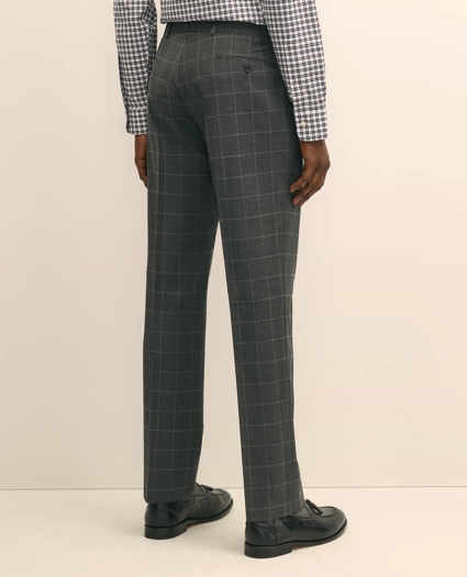 Classic-Fit Stretch Wool Blend Bold-Windowpane Suit Pants, image 3