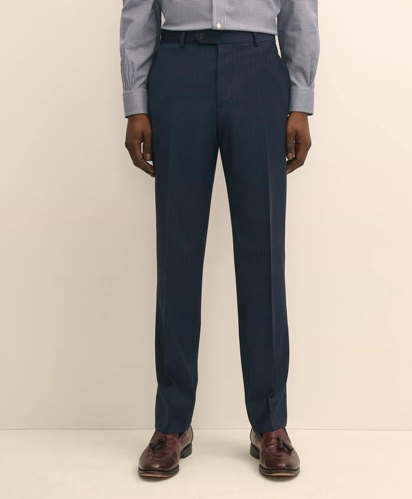 Classic-Fit Stretch Wool Blend Multi-Pinstripe Suit Pants, image 2