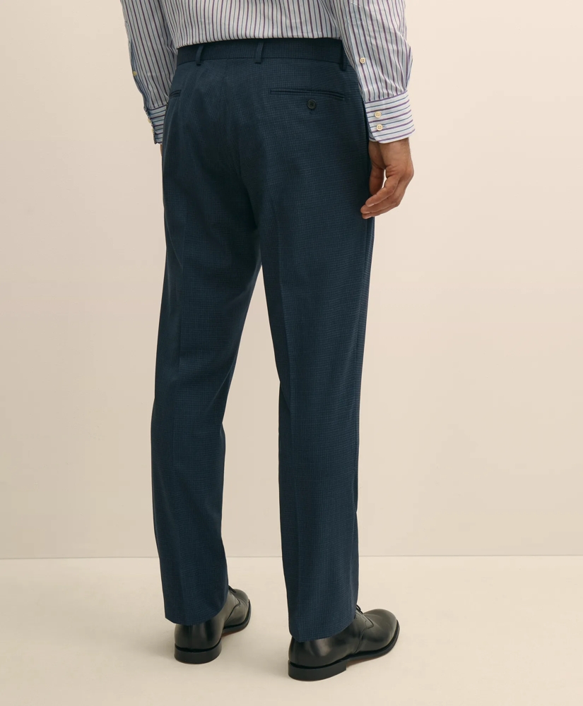 Slim-Fit Stretch Wool Micro-Check Suit Pants, image 3