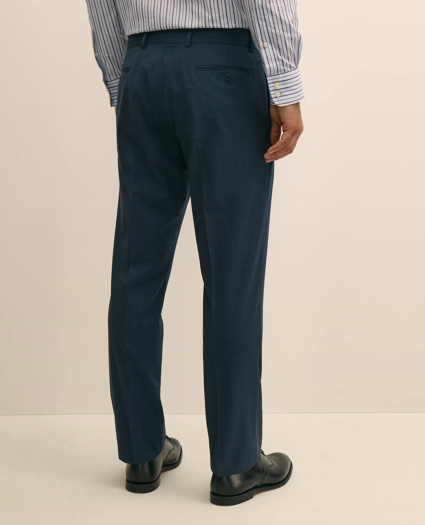 Slim-Fit Stretch Wool Micro-Check Suit Pants, image 3