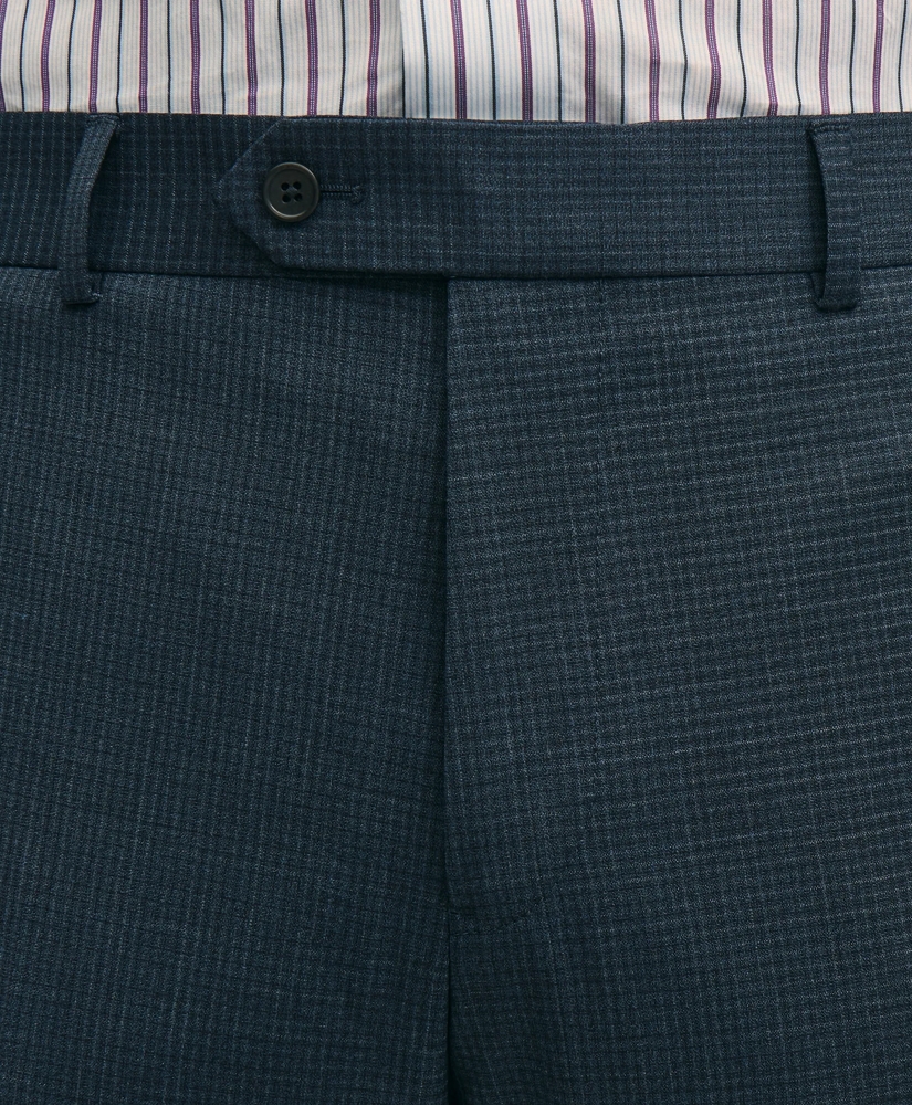 Slim-Fit Stretch Wool Micro-Check Suit Pants, image 4