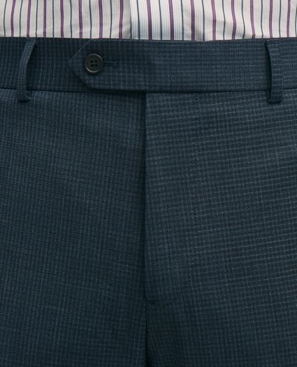 Slim-Fit Stretch Wool Micro-Check Suit Pants, image 4