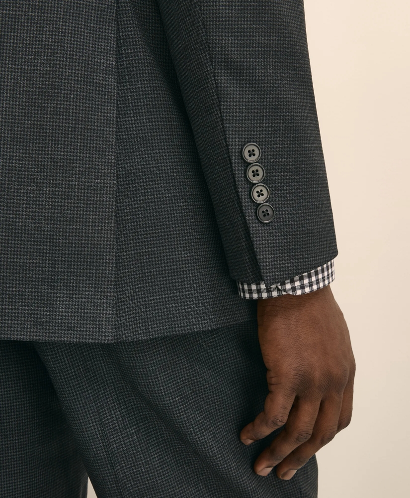 Slim-Fit Stretch Wool Blend Mini-Houndstooth Suit Jacket, image 4