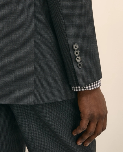 Slim-Fit Stretch Wool Blend Mini-Houndstooth Suit Jacket, image 4