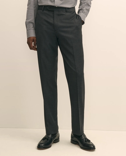 Slim-Fit Stretch Wool Blend Mini-Houndstooth Suit Pants, image 2