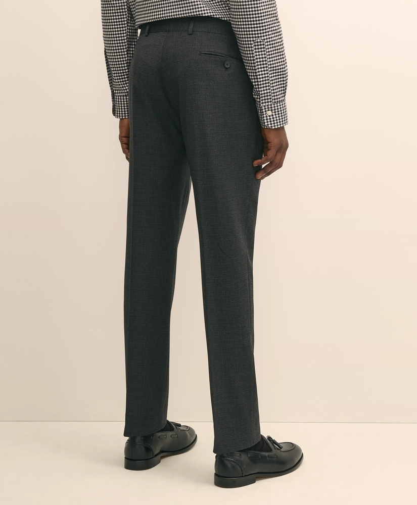 Slim-Fit Stretch Wool Blend Mini-Houndstooth Suit Pants, image 3