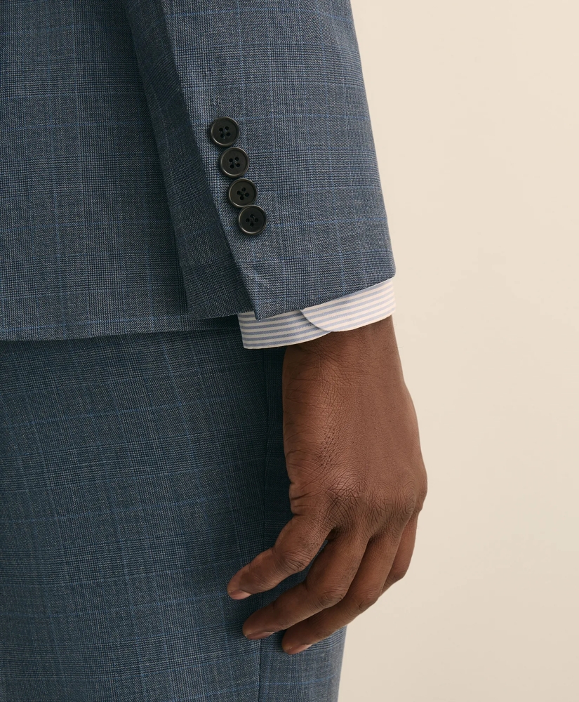 Classic-Fit Stretch Wool Blend Overcheck Suit Jacket, image 5