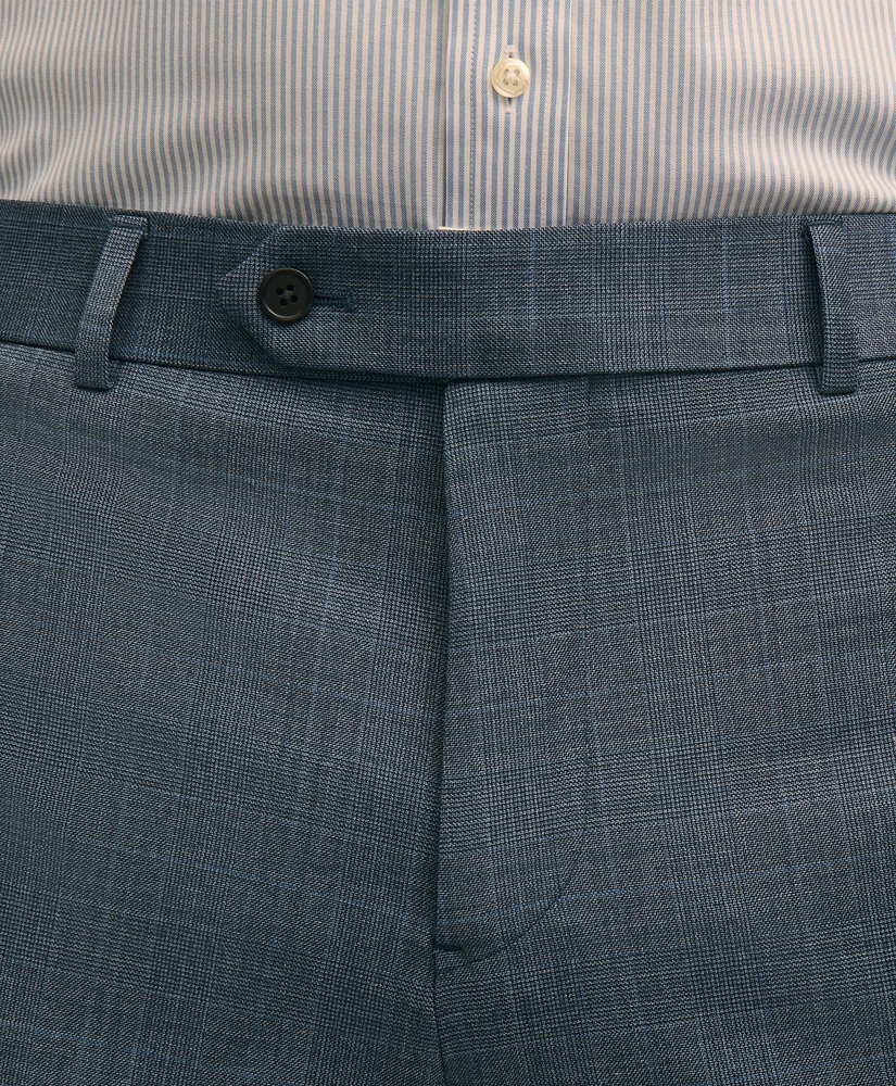 Classic-Fit Stretch Wool Blend Overcheck Suit Pants, image 4