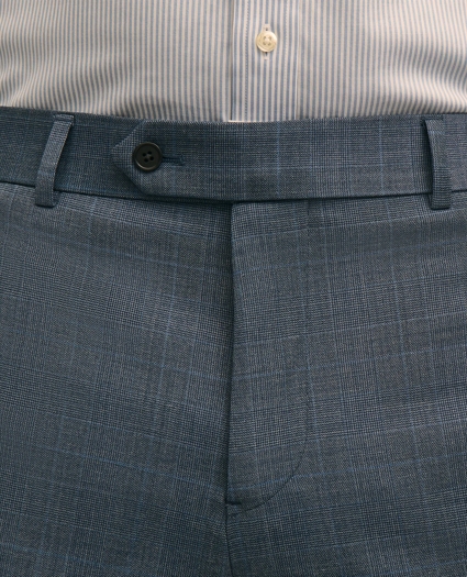 Classic-Fit Stretch Wool Blend Overcheck Suit Pants, image 4