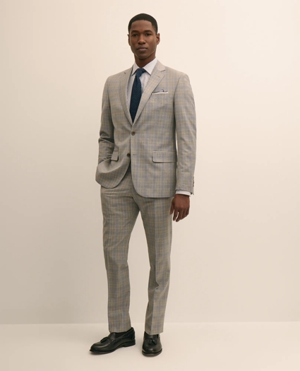 Classic-Fit Stretch Wool Blend Overcheck Suit Jacket, image 2