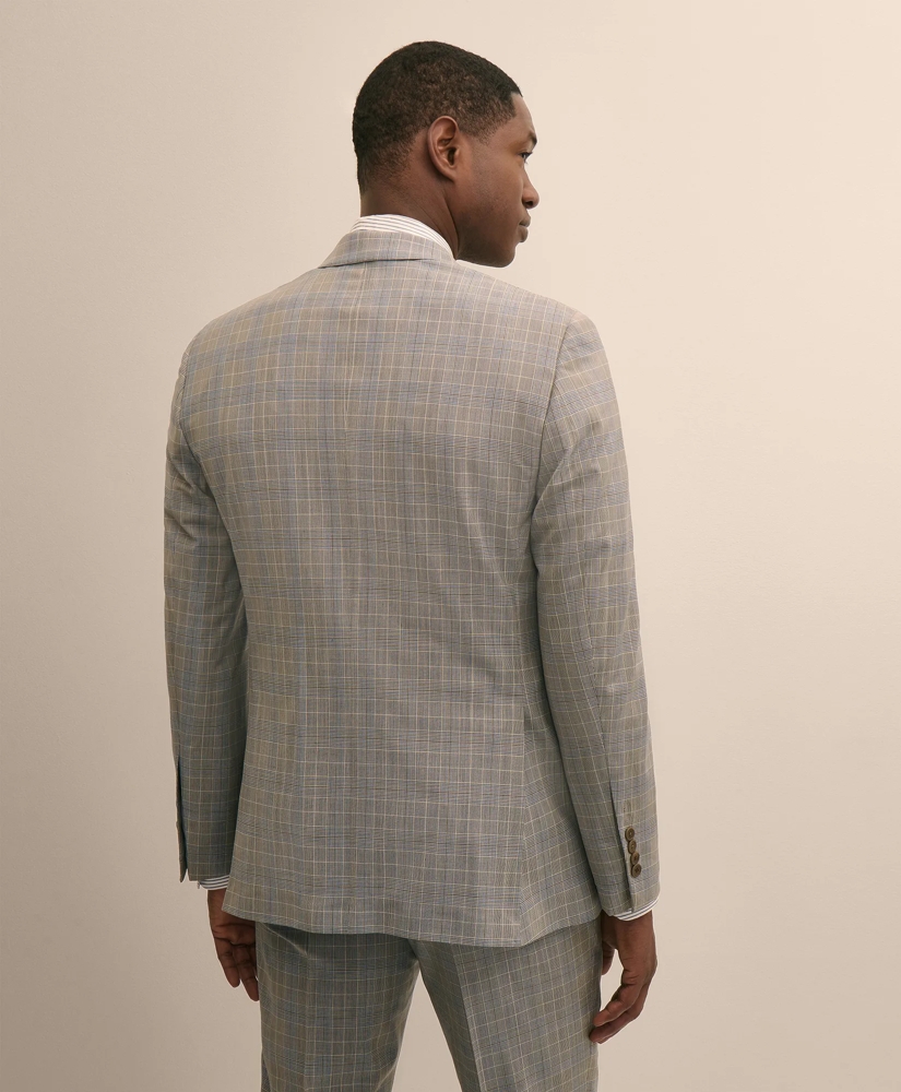 Classic-Fit Stretch Wool Blend Overcheck Suit Jacket, image 4