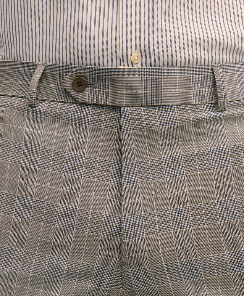 Classic-Fit Stretch Wool Blend Overcheck Suit Pants, image 4