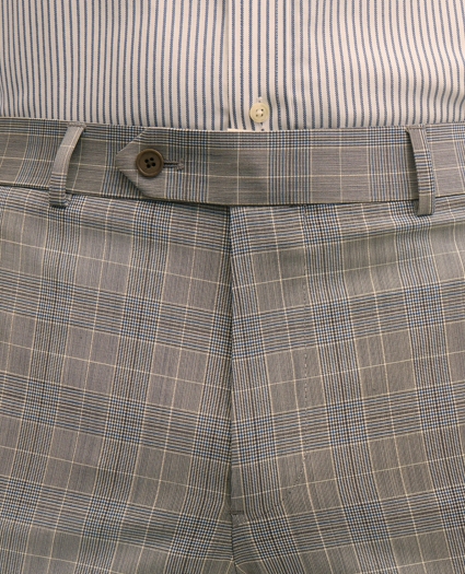 Classic-Fit Stretch Wool Blend Overcheck Suit Pants, image 4