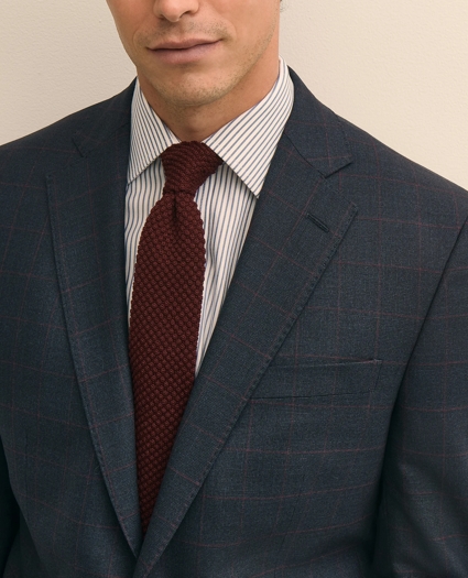 Classic-Fit Stretch Wool Blend Windowpane Suit Jacket, image 3
