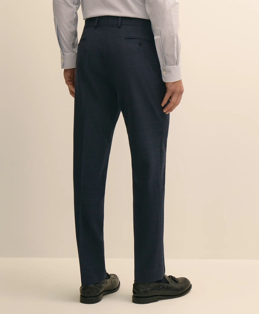 Classic-Fit Stretch Wool Blend Windowpane Suit Pants, image 3