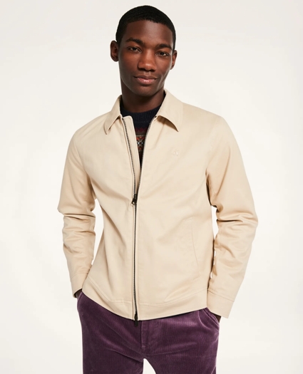 Stretch Cotton Twill Bomber Jacket, image 1
