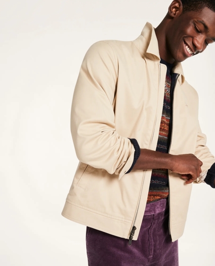 Stretch Cotton Twill Bomber Jacket, image 2